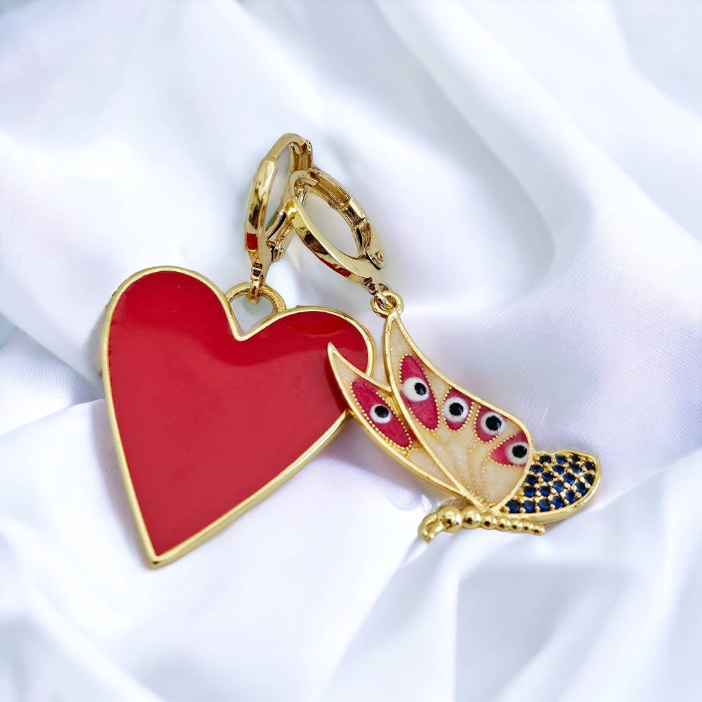 Pendientes de aro Alba Red