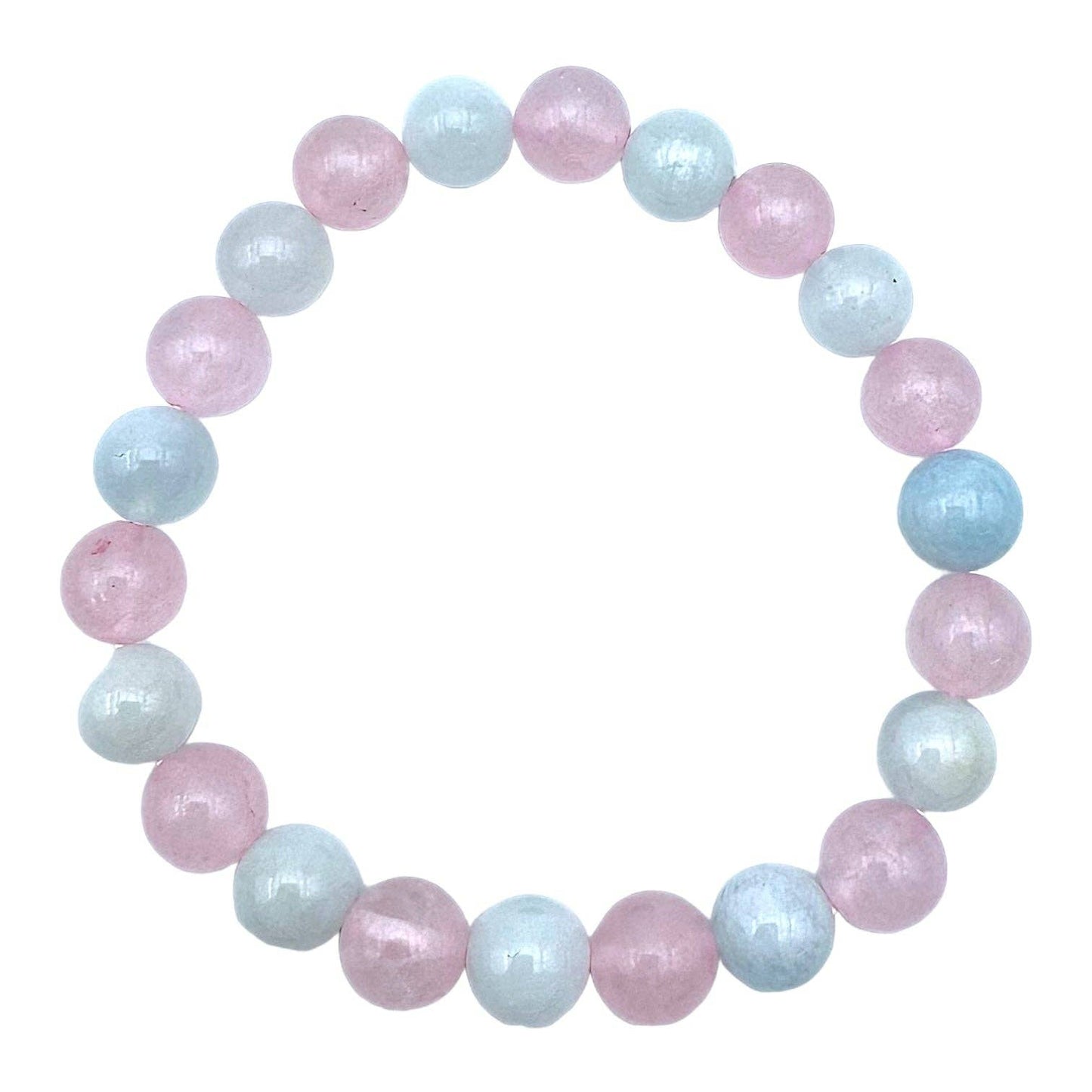 Pulsera Love Balance de Aguamarina y Cuarzo Rosa – Equilibrio, Amor y Comunicación