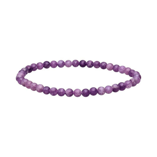Pulsera de lepidolita de 4 mm