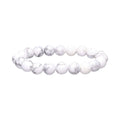 Pulsera Howlite de bola lisa de 10 mm