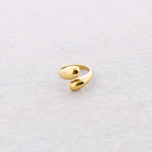 Anillo Acero Doble Gota