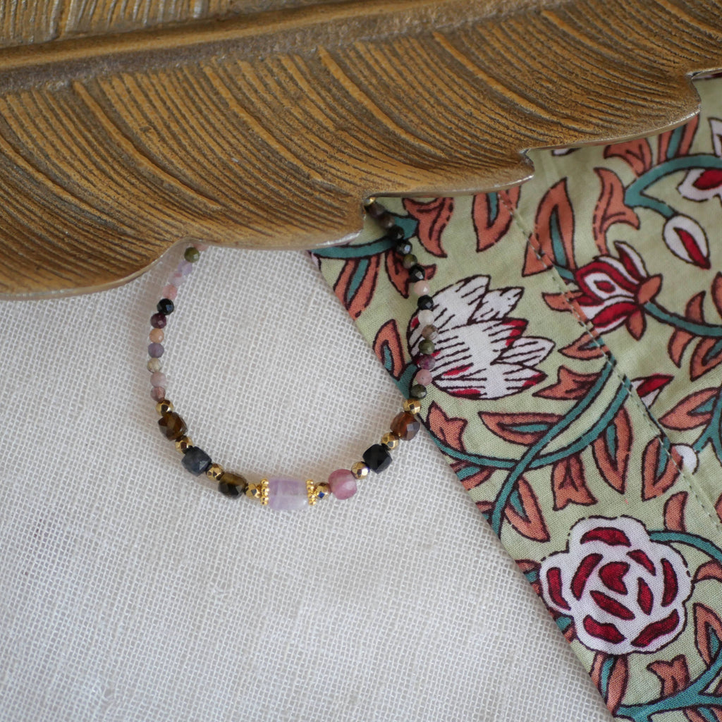 PULSERA CALI AMATISTA Y TURMALINA