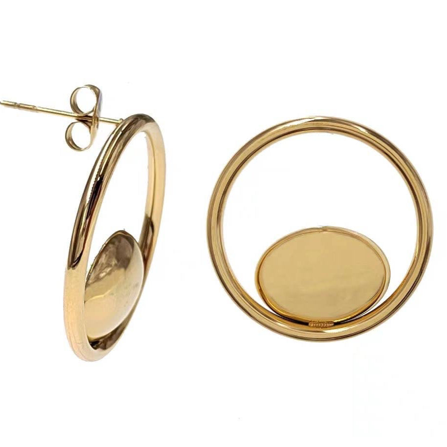 Pendientes circulares Alize de acero inoxidable