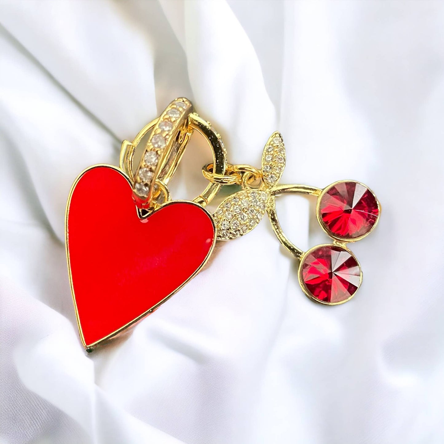 Pendientes de aro Love Cherry