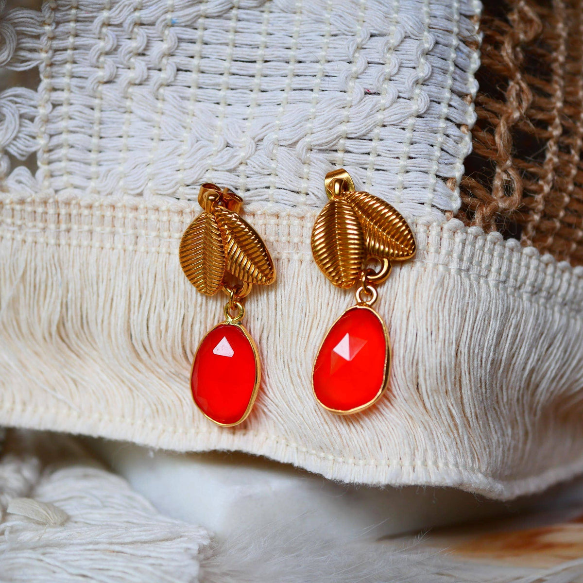 Pendientes Vega de Cornalina Natural