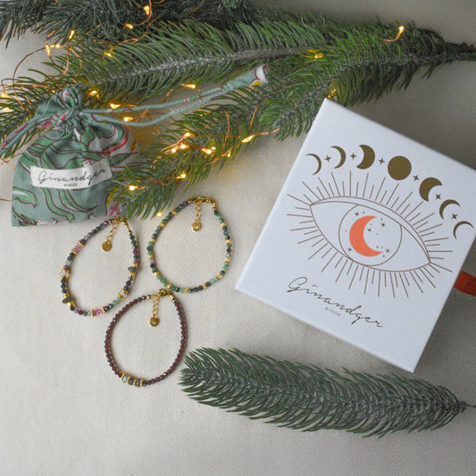 PACK NOEL - PULSERAS (Gitali, Santulan, Kamala granate)