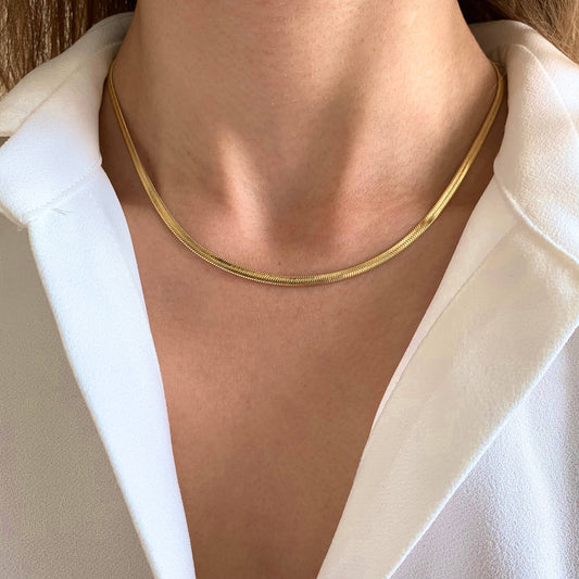 Collar de cadena Serpentine Tubogas de acero inoxidable