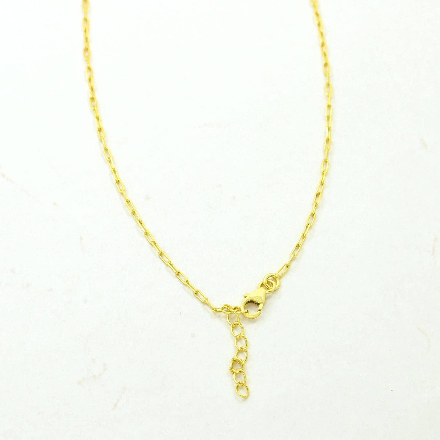 Collar de Piedra Preciosa Redonda en Plata de Ley 925 bañado en Oro - Amazonita
