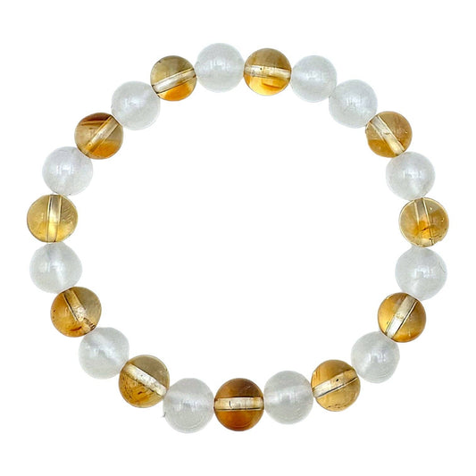 Brazalete AA Mind & Body Harmony, selenita, citrino calentado
