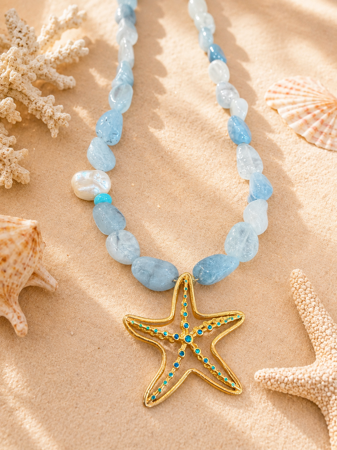 Collar Thalassa Estrella de Mar – Ágata Natural