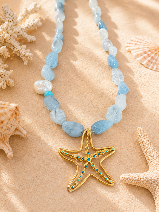 Collar Thalassa Estrella de Mar – Ágata Natural