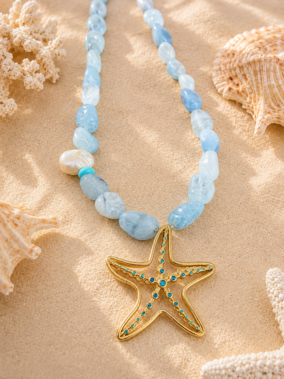 Collar Thalassa Estrella de Mar – Ágata Natural
