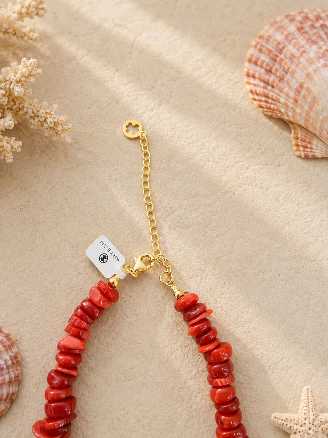Collar NEREIDA – Jaspe Rojo / Turquesa Natural