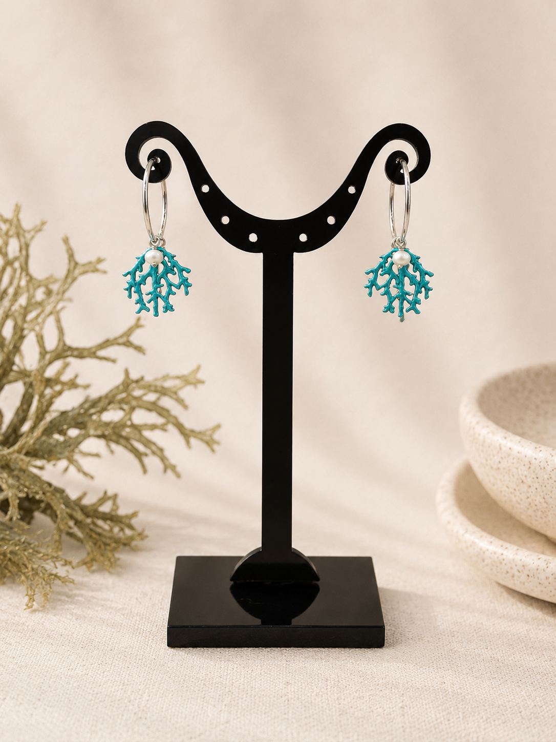 Pendientes Posidonia - Plata 925