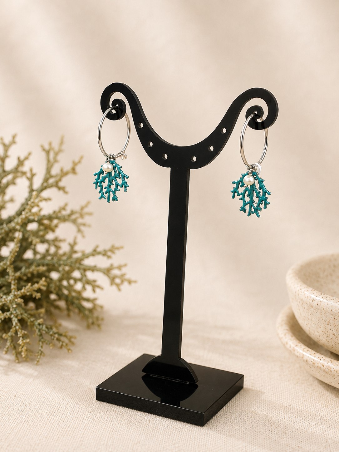 Pendientes Posidonia - Plata 925