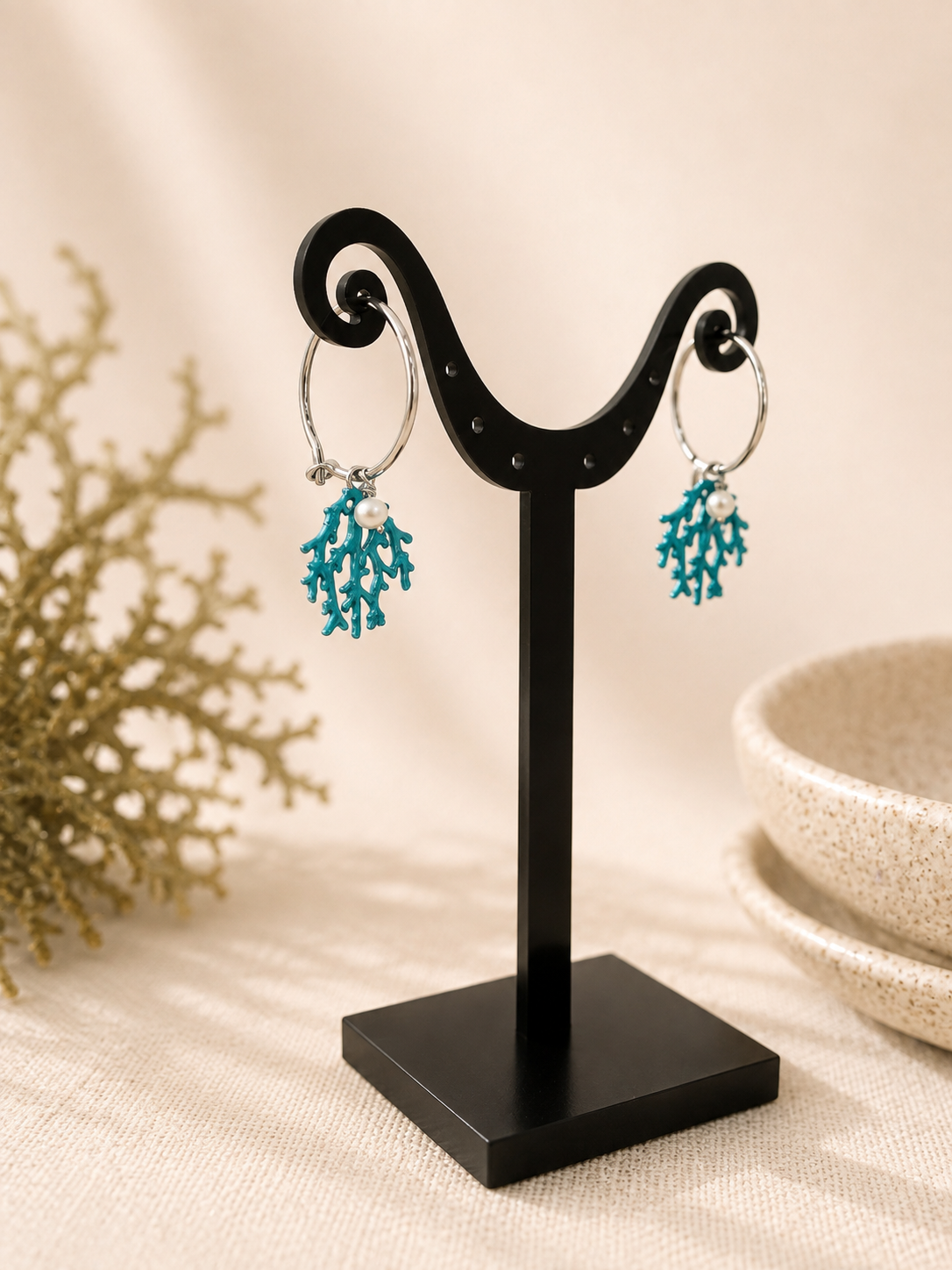Pendientes Posidonia - Plata 925