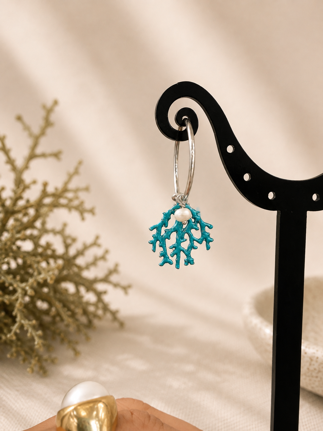 Pendientes Posidonia - Plata 925