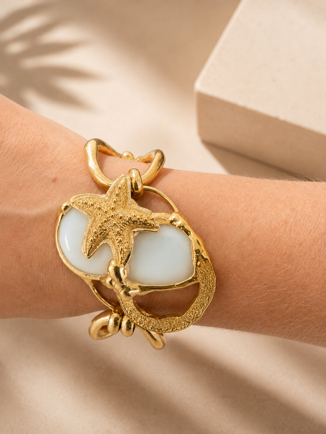 Pulsera Cadena Marina de Ágata Blanca – Cristina Pandolfi
