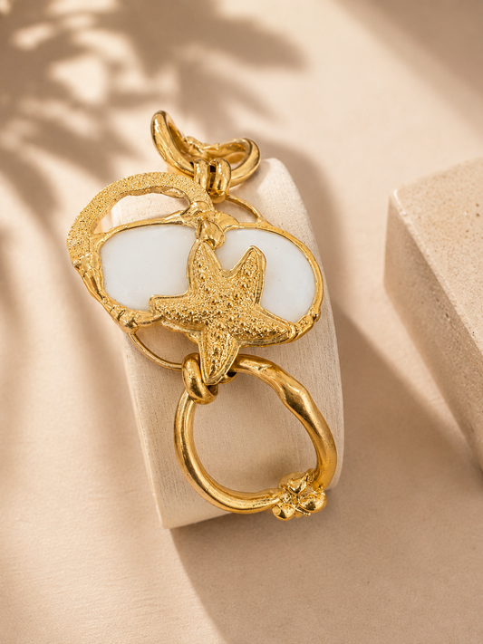 Pulsera Cadena Marina de Ágata Blanca – Cristina Pandolfi