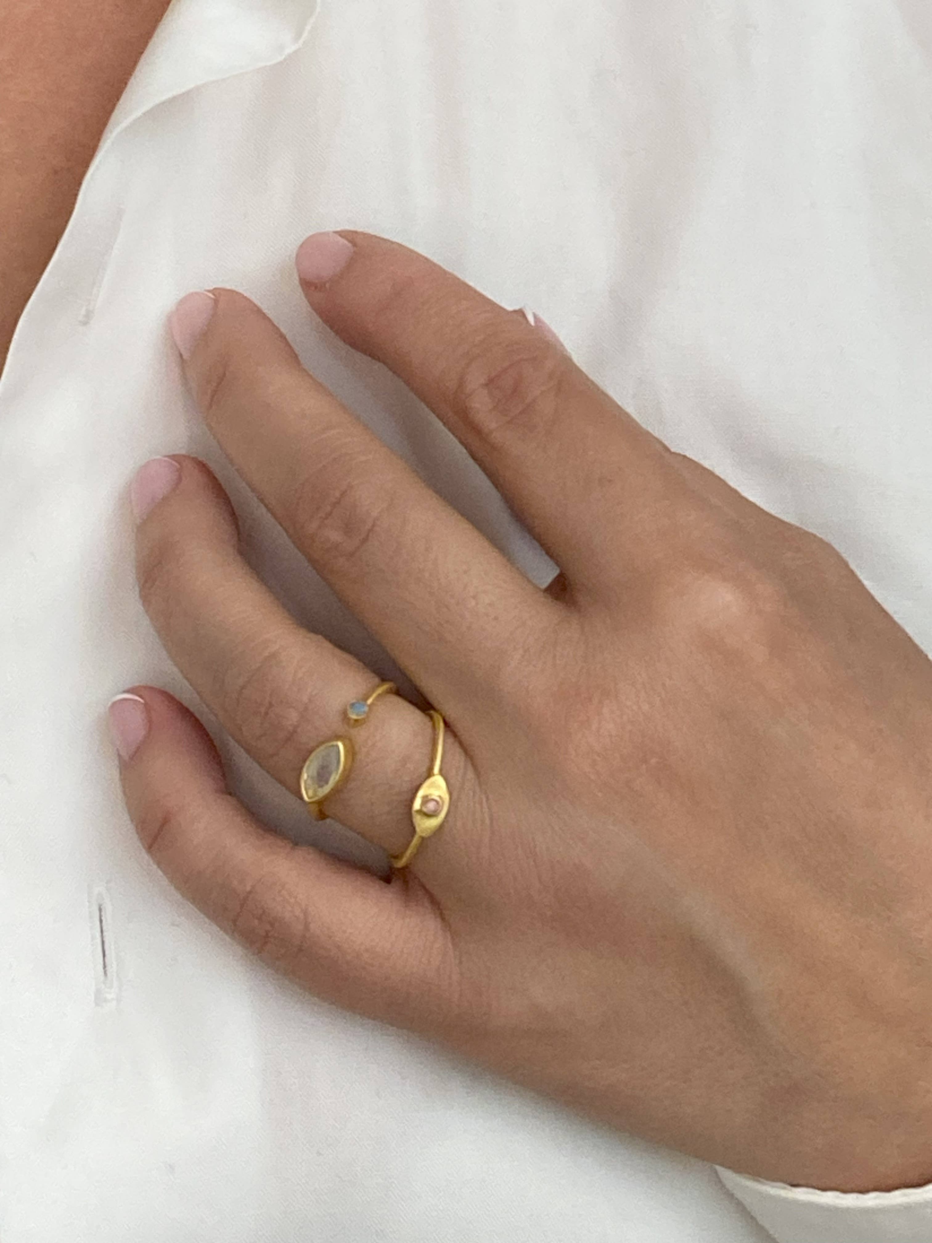 Anillos: Minimalista:Turmalina. Hecho a mano