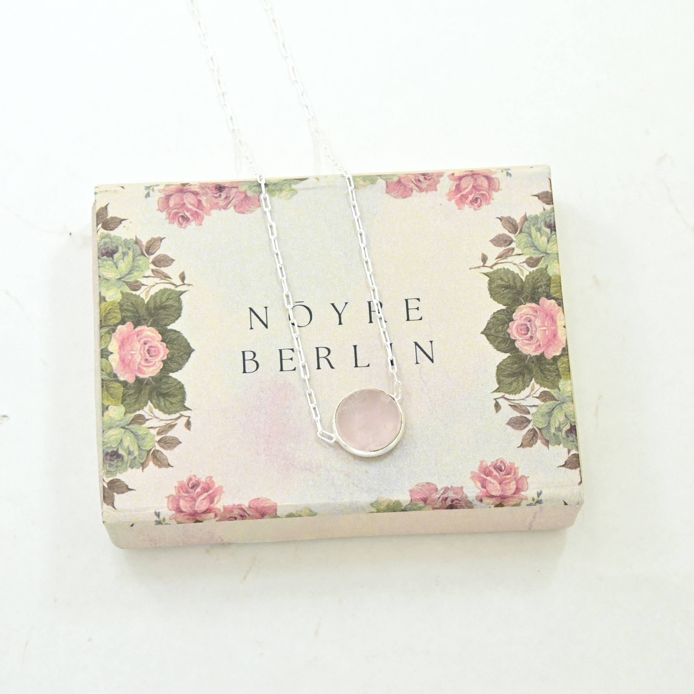 COLLAR CUARZO ROSA PLATA 925