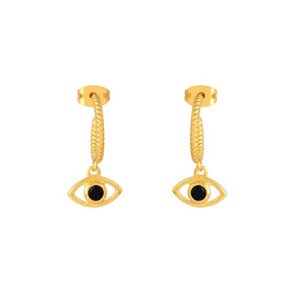 Pendientes Aros Eye Negro
