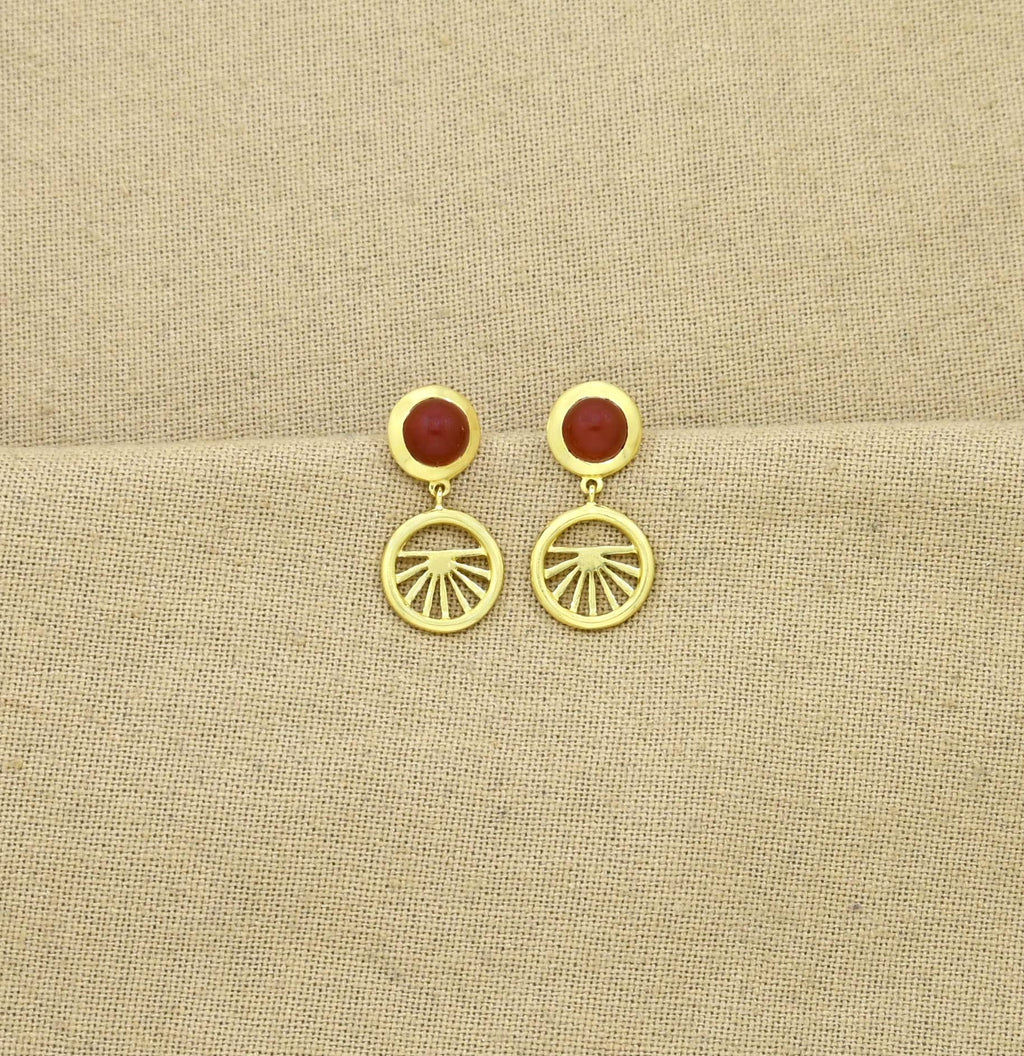 Pendientes Sunset con Cornalina