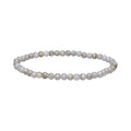 Pulsera de labradorita con bola lisa de 4 mm