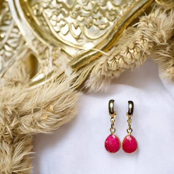 Pendientes oro fino Ruby Brut