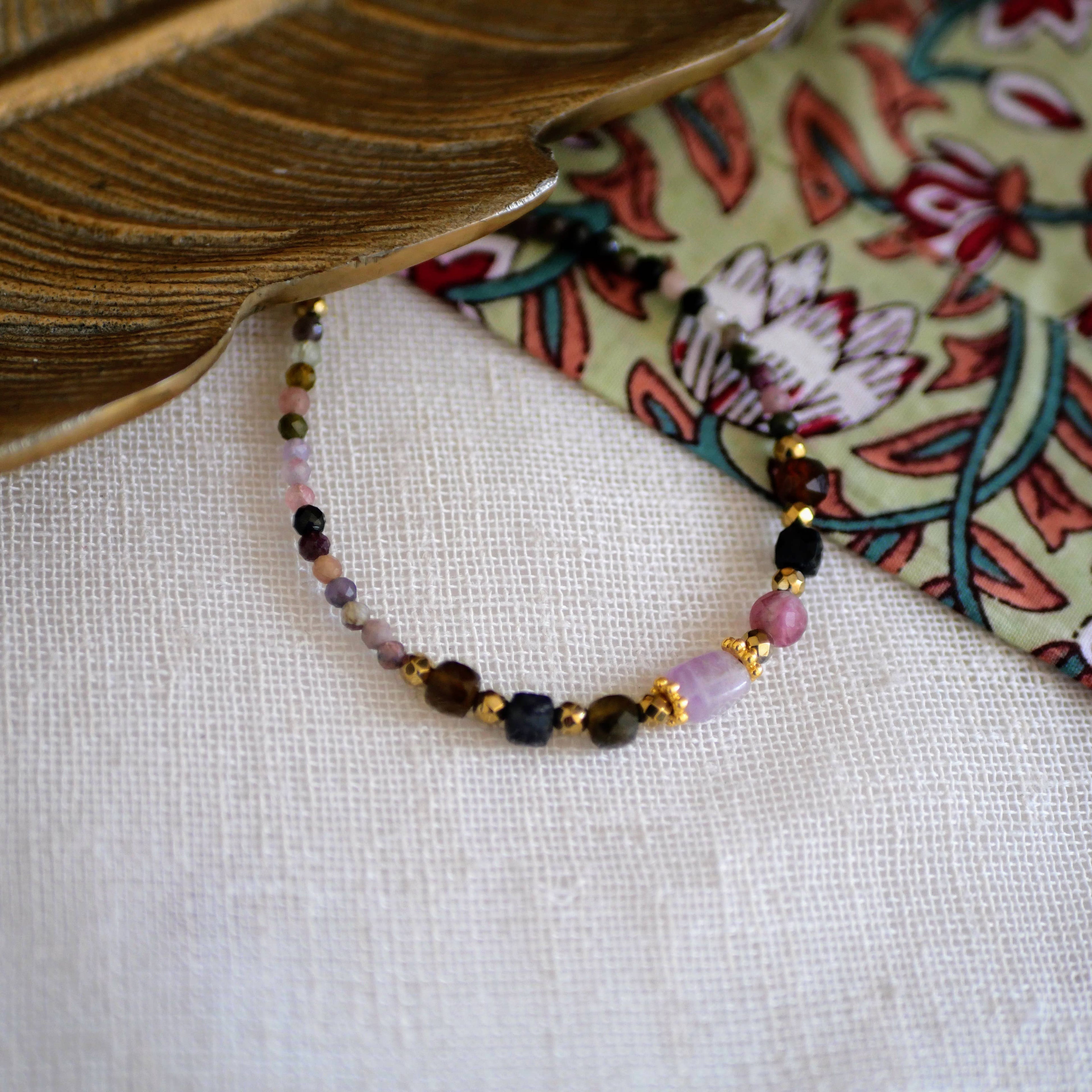 PULSERA CALI AMATISTA Y TURMALINA