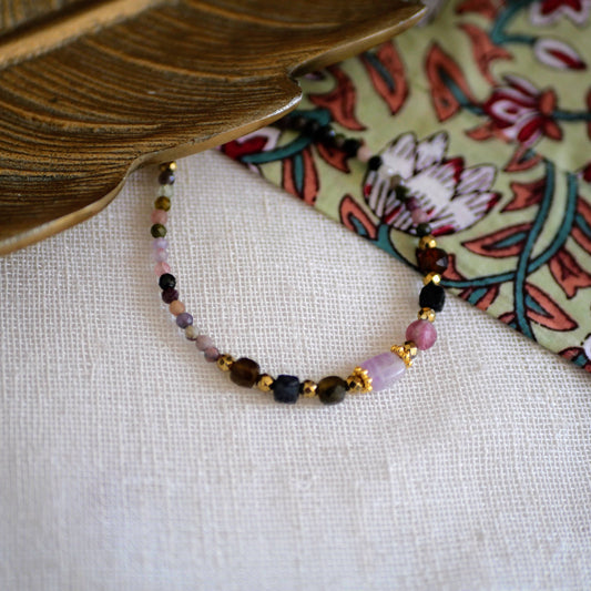 PULSERA CALI AMATISTA Y TURMALINA