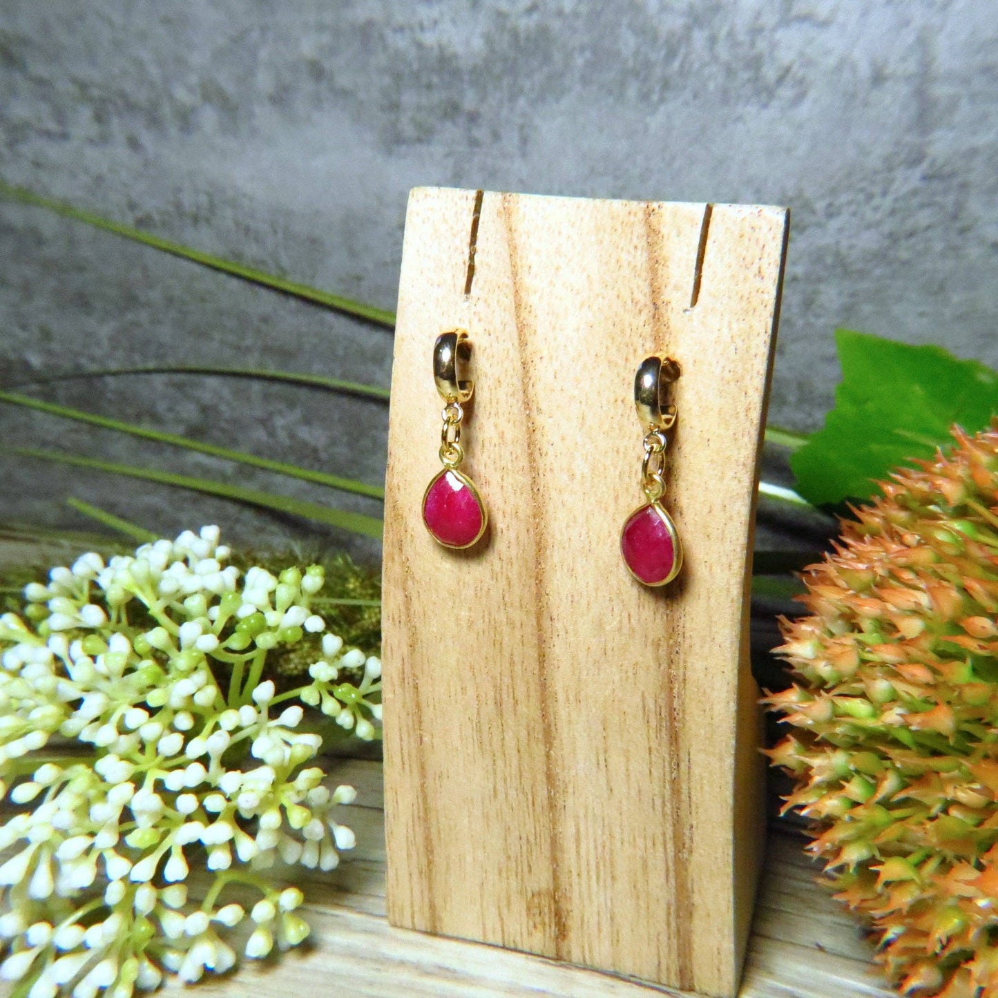 Pendientes oro fino Ruby Brut