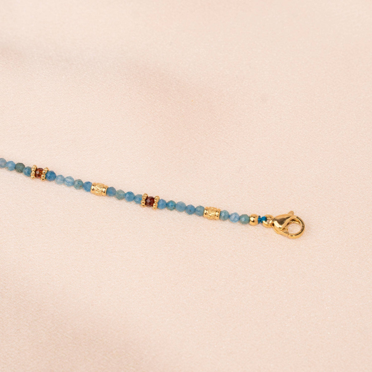 Pulsera de Apatita Natural en Acero Inoxidable