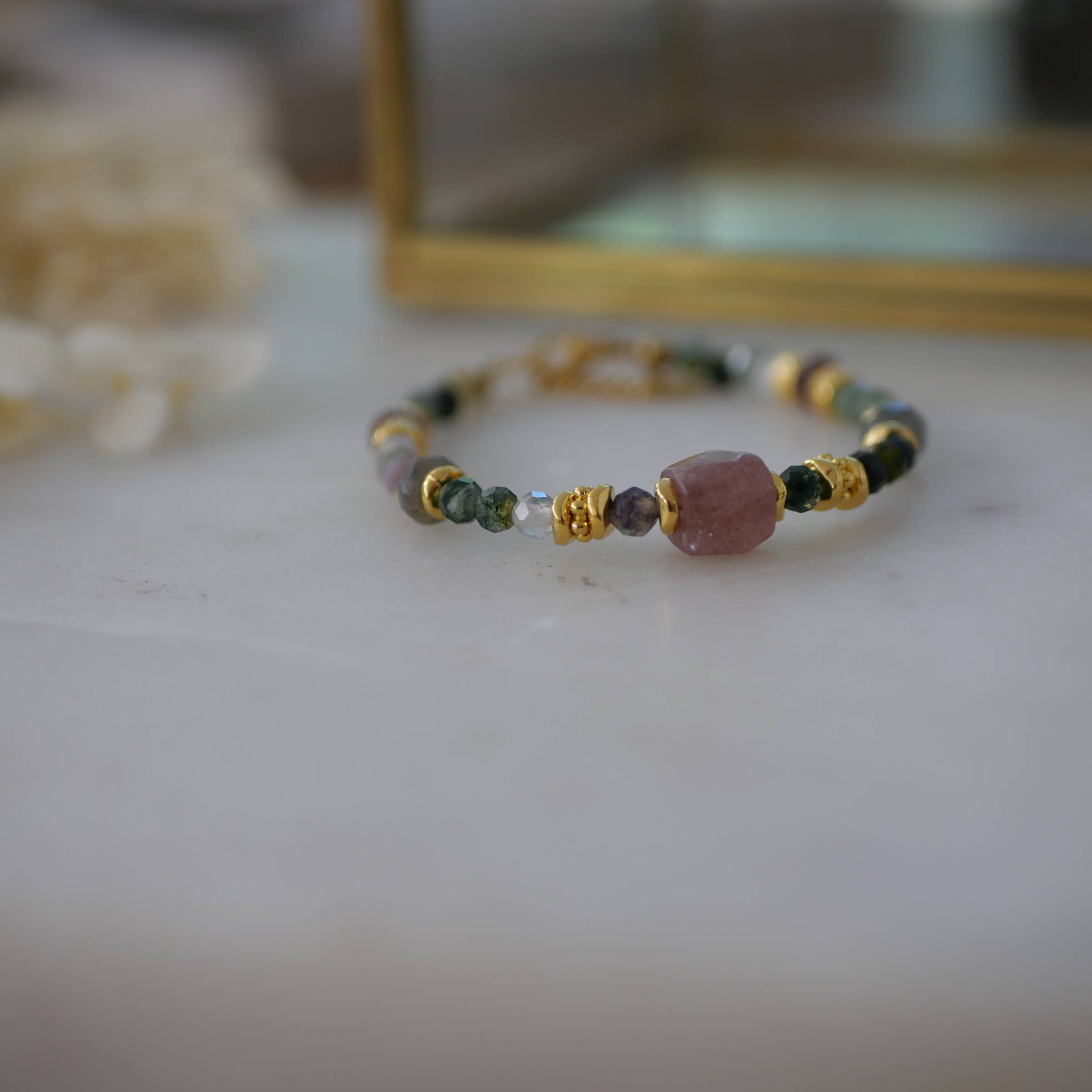 PULSERA JASMIT CON PIEDRAS NATURALES