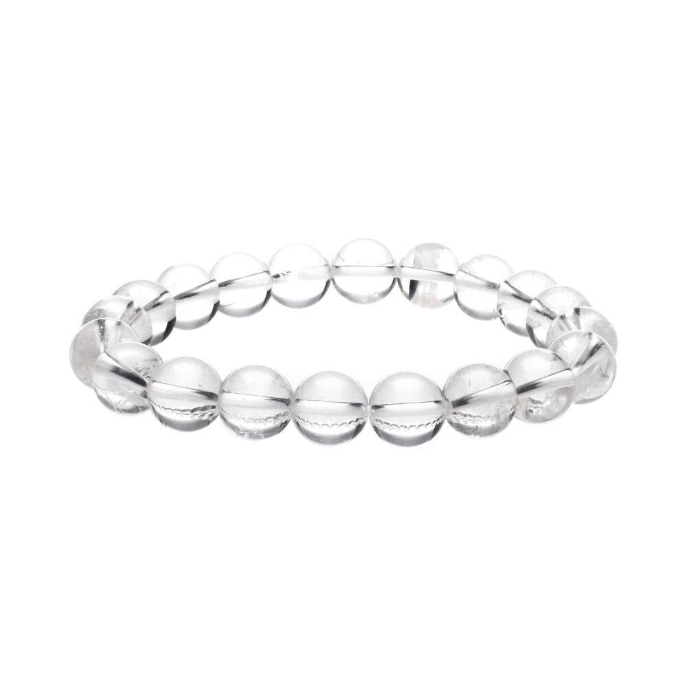 Pulsera de cuarzo blanco 10 mm