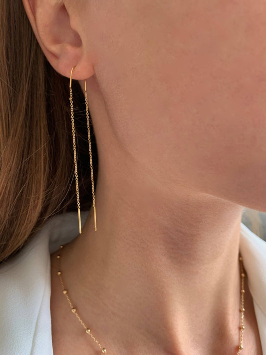 Pendientes colgantes de cadena