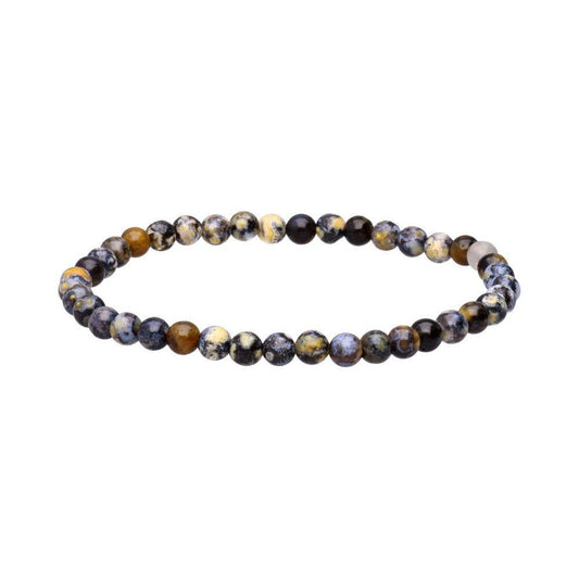 Pulsera de jaspe azul de 4 mm