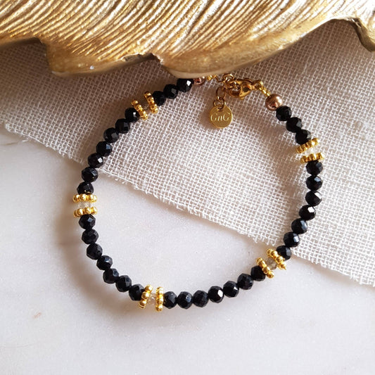 PULSERA PAOLA TURMALINA NEGRA