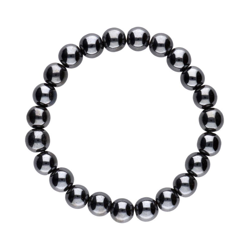 Pulsera de hematites 10 mm para hombre