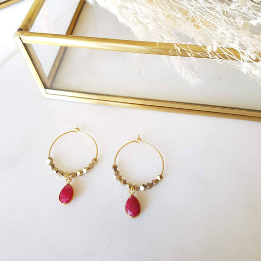 PENDIENTES PIPA RUBELLITA