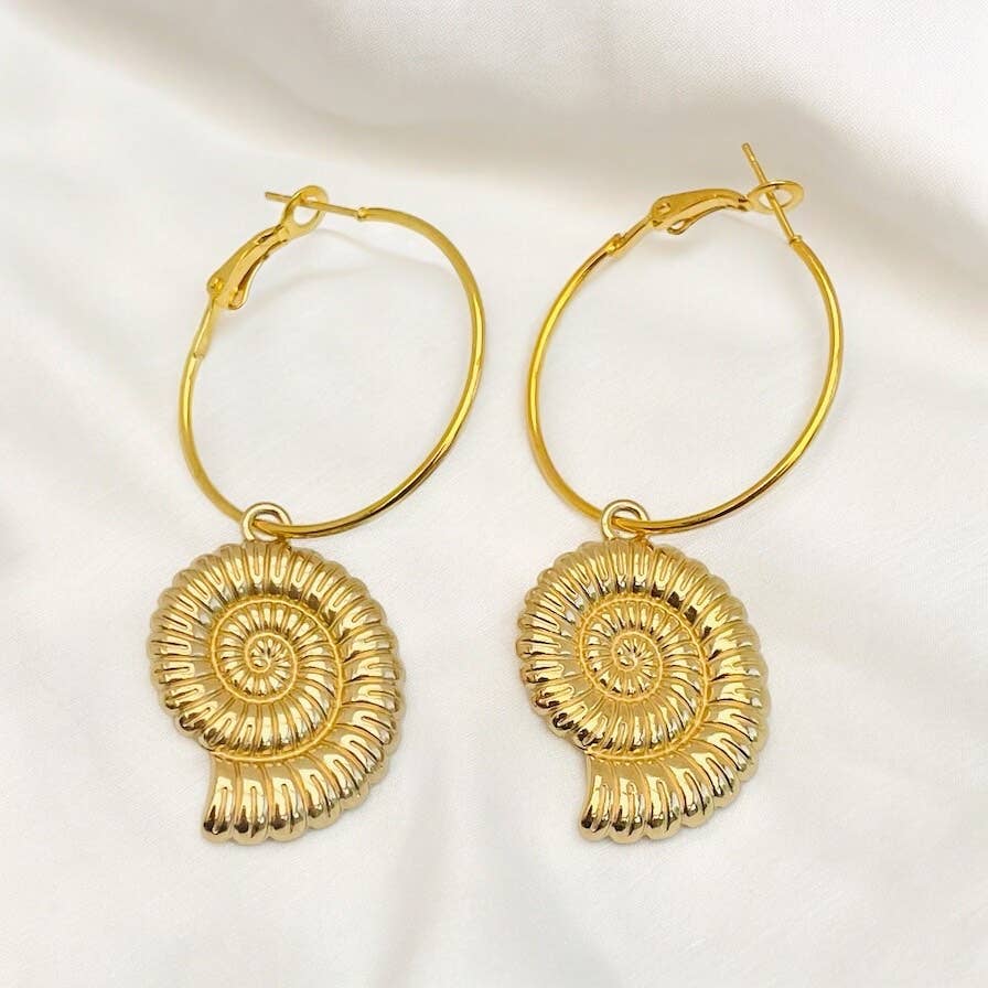 Pendientes de aro Beach Gold