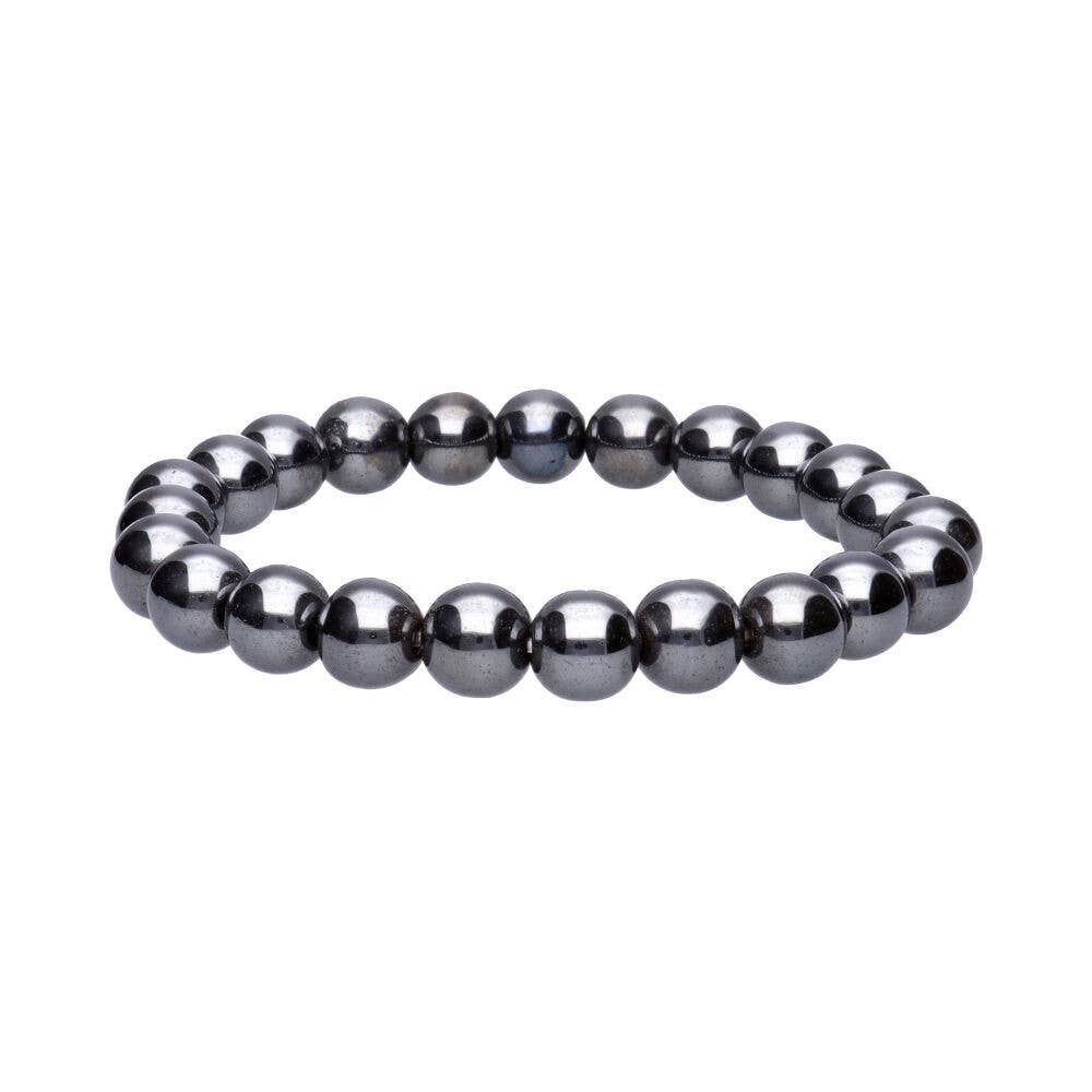 Pulsera de hematites 10 mm para hombre