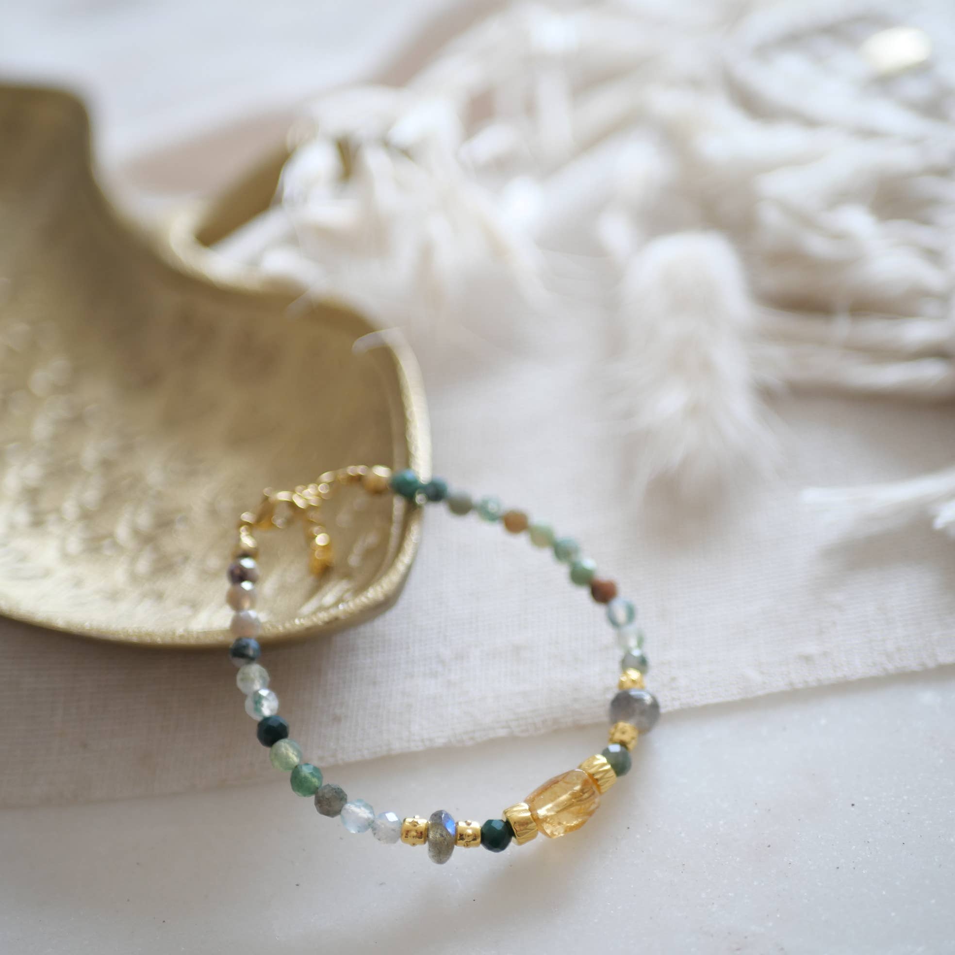 PULSERA ANIYA CON CITRINO Y ÁGATA INDIA