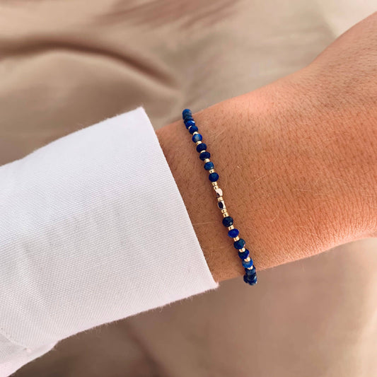 Pulsera de lapislázuli de piedra natural para mujer