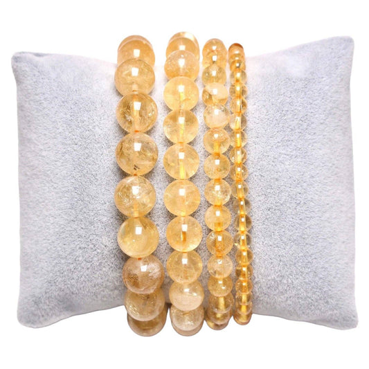 Pulsera de Citrino Natural Calentado – Energía, Vitalidad y Prosperidad