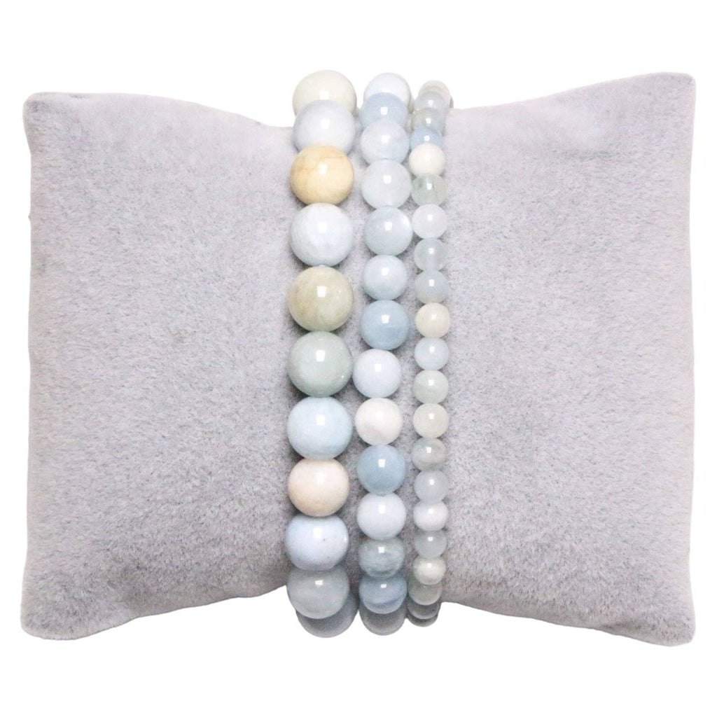 Pulsera de Aguamarina Natural Multicolor – Serenidad, Comunicación y Creatividad