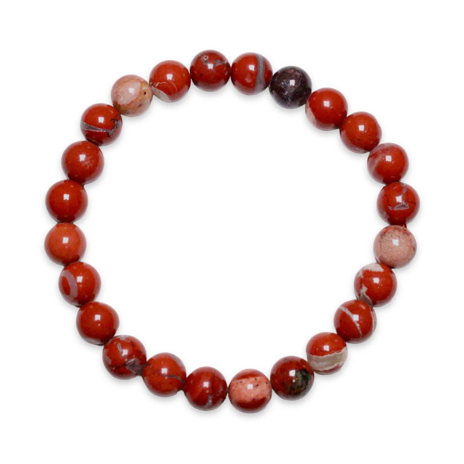 PULSERA DE JASPE ROJO DE HOMBRE