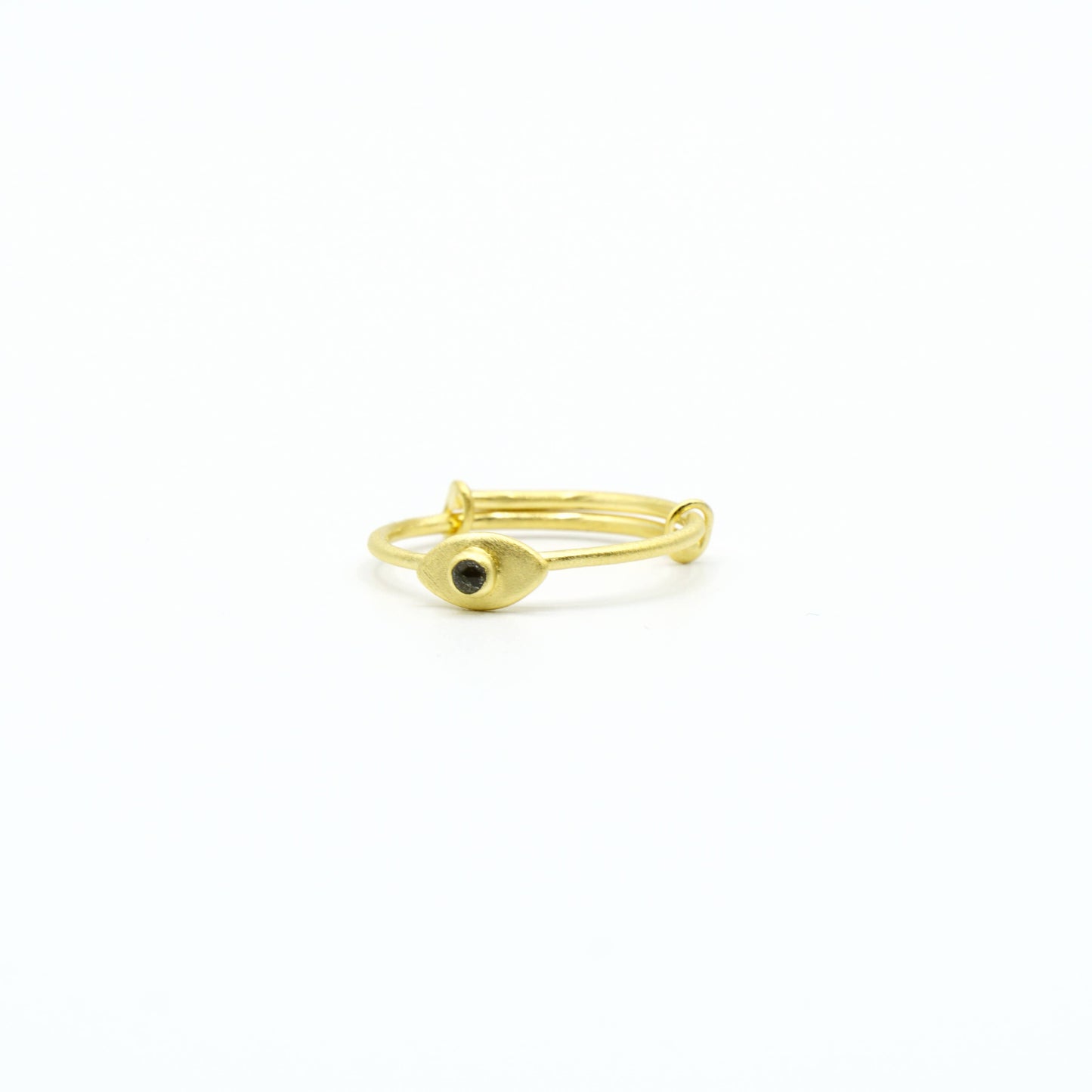 Anillos: Minimalista:Turmalina. Chapado en oro. Hecho a mano