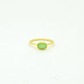 ANILLO OVALADO CALCEDONIA VERDE