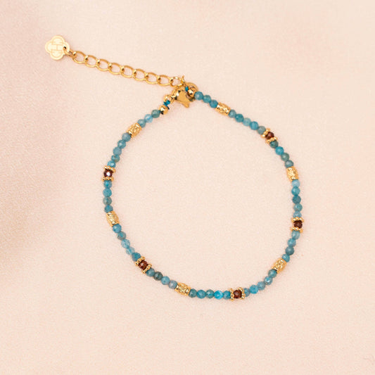Pulsera de Apatita Natural en Acero Inoxidable